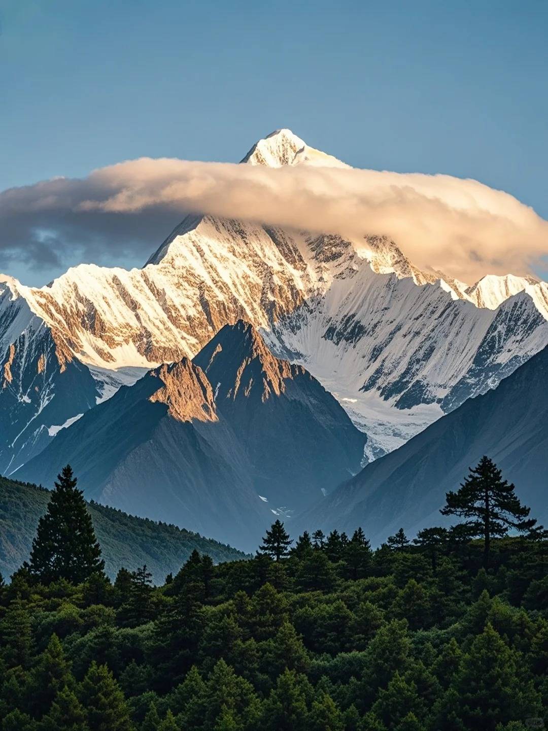 Mount Gongga – King of Sichuan Mountains | China Adventure Travel Snow-covered Mount Gongga at sunrise in western Sichuan—ideal for travelers seeking high-altitude adventure in China.