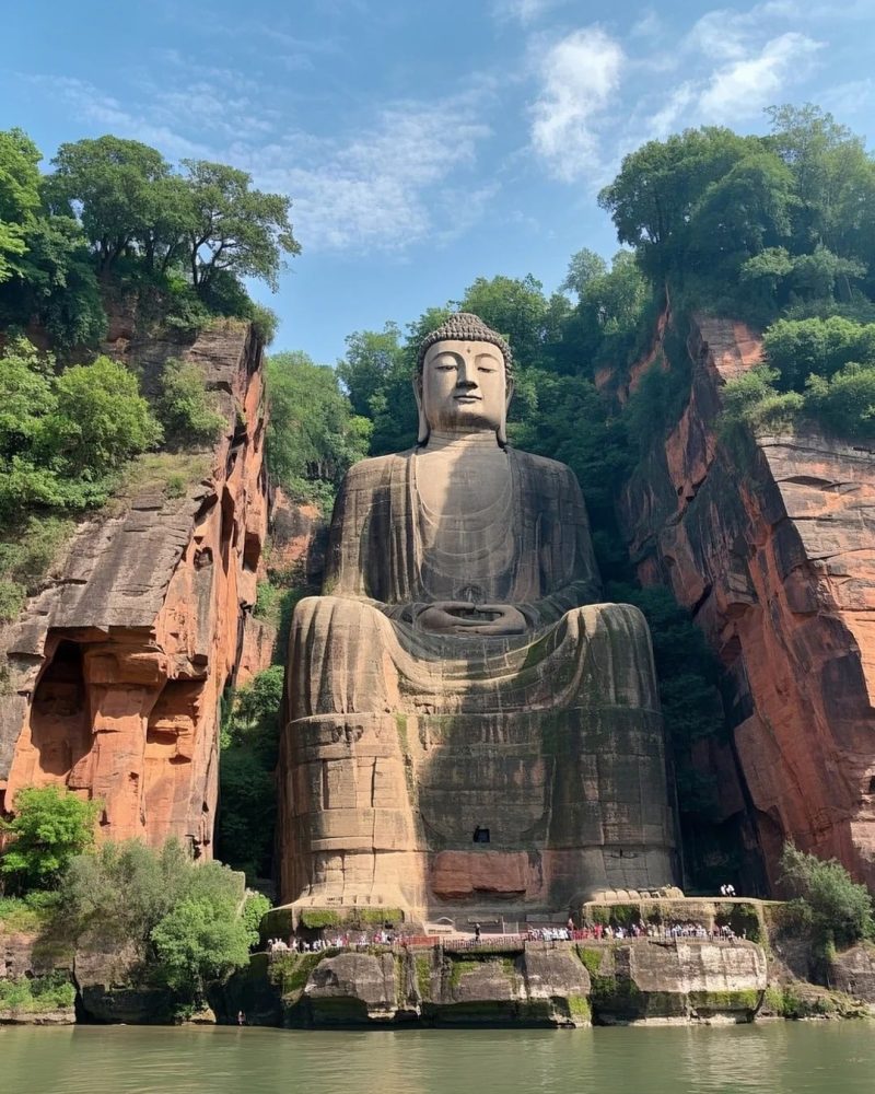 Leshan Giant Buddha near Chengdu in Sichuan