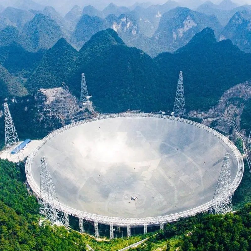 FAST Sky Eye, Guizhou FAST Sky Eye radio telescope in Pingtang, Guizhou surrounded by karst mountains