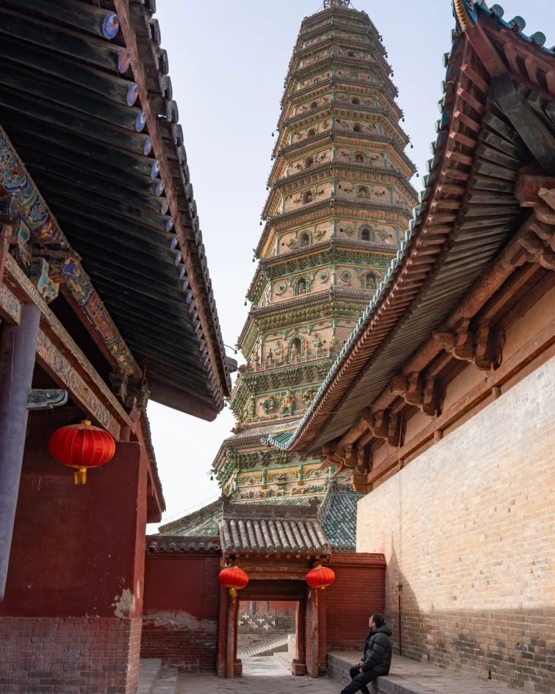 Feihong Pagoda at Guangsheng Temple in Shanxi on a China heritage tour