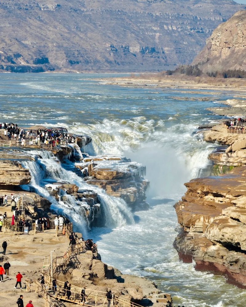 Hukou Waterfall on the Yellow River on an 18-day China private tour