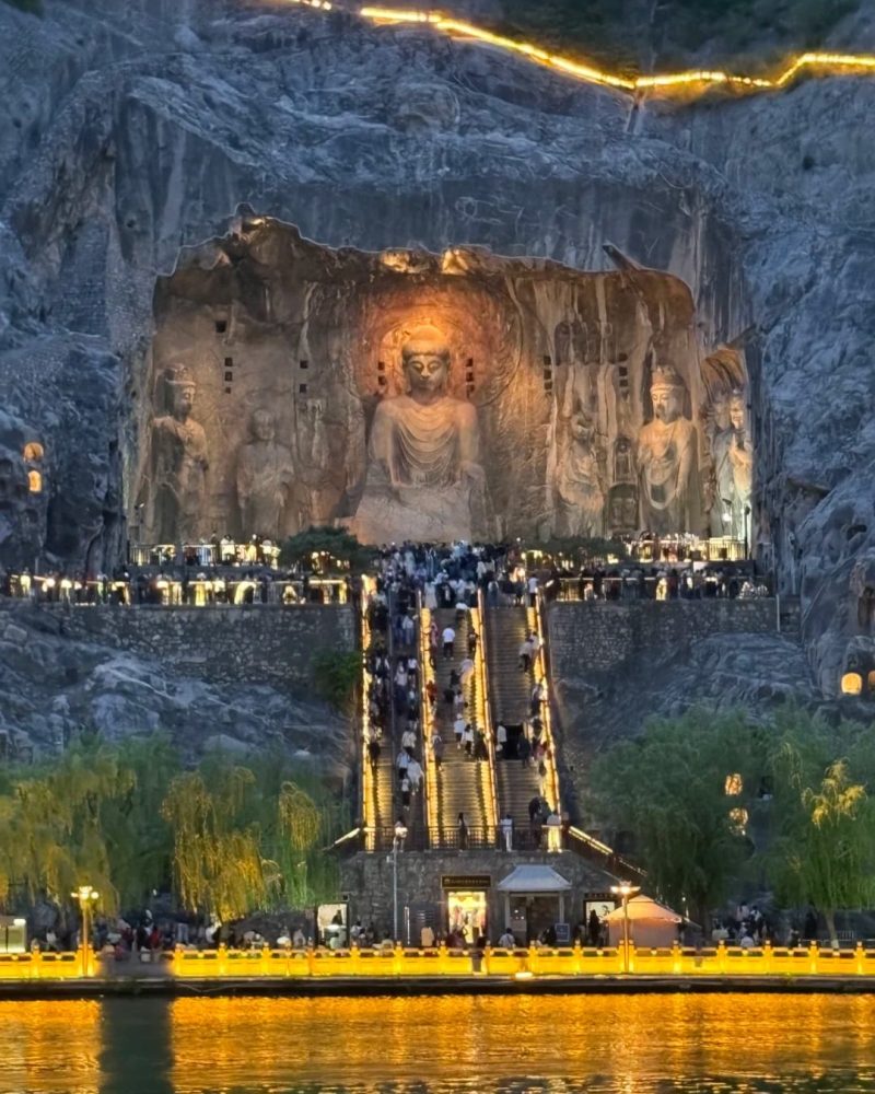 Longmen Grottoes in Luoyang on an 18-day China heritage private tour