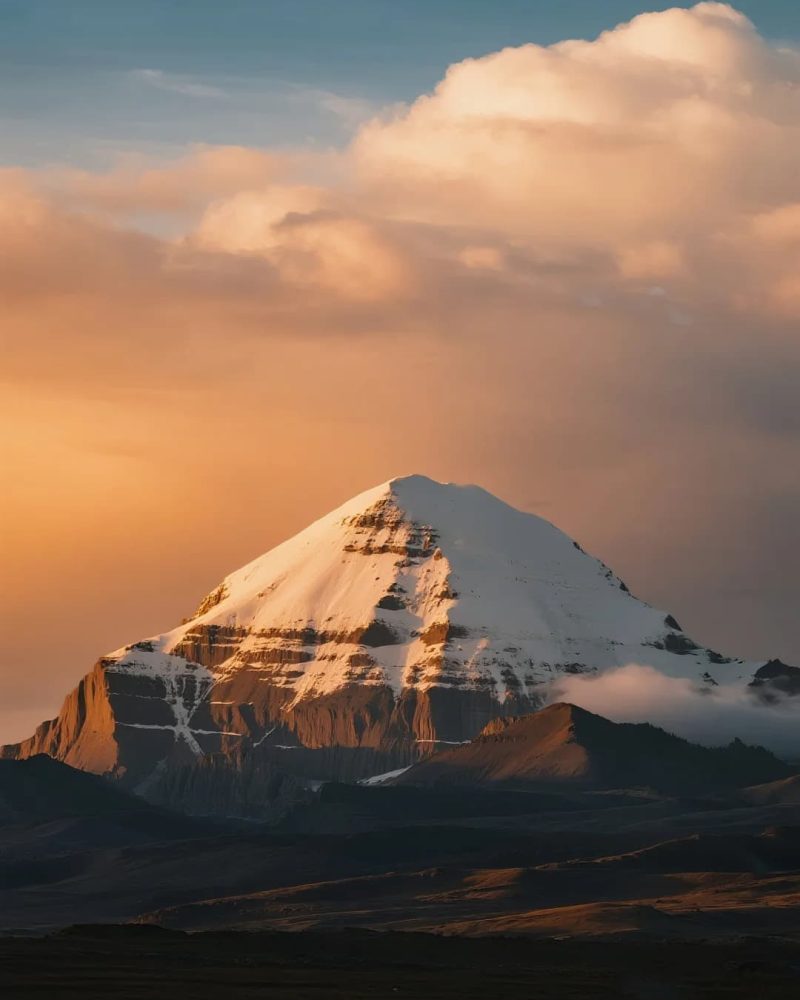 Mount Kailash at sunset in western Tibet on a private pilgrimage route