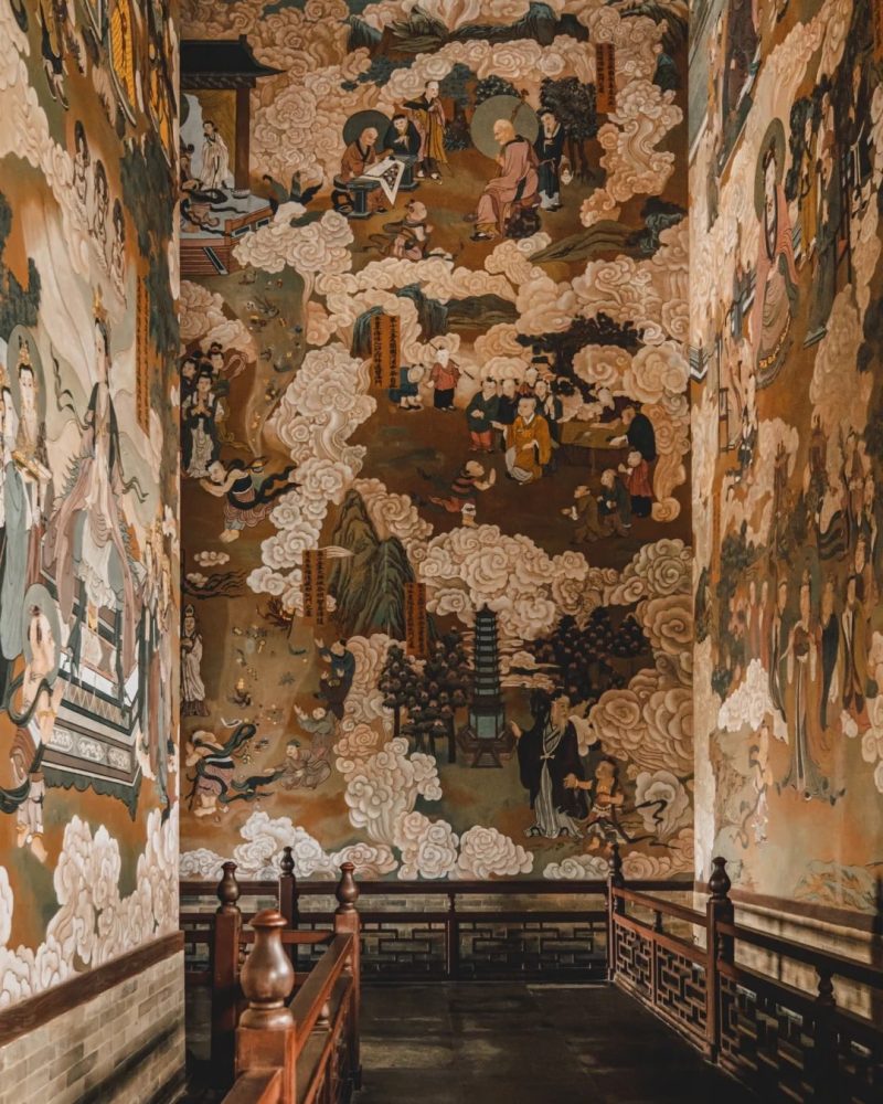 Buddhist mural interior at Huayan Temple in Datong, Shanxi