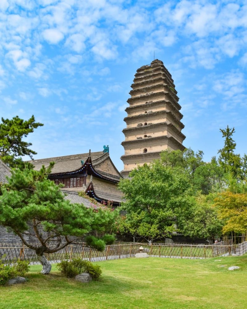 Small Wild Goose Pagoda in Xi’an, an ancient Buddhist tower from the Tang Dynasty