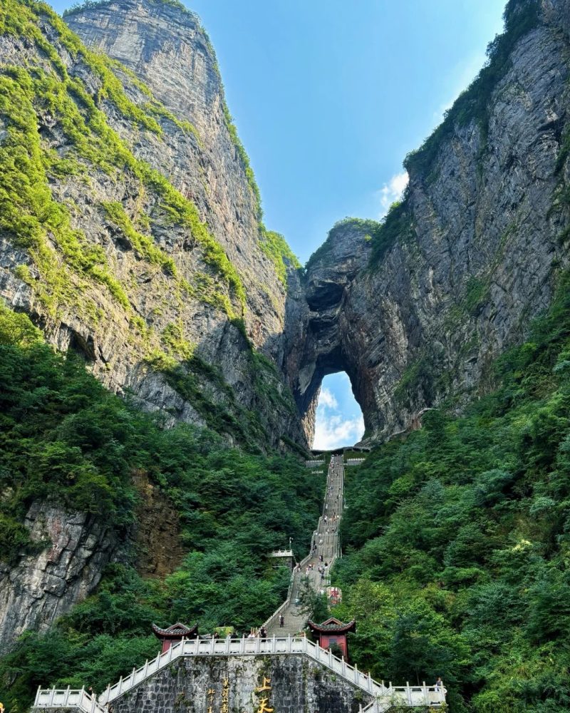 Tianmen Cave stairway at Tianmen Mountain in Zhangjiajie