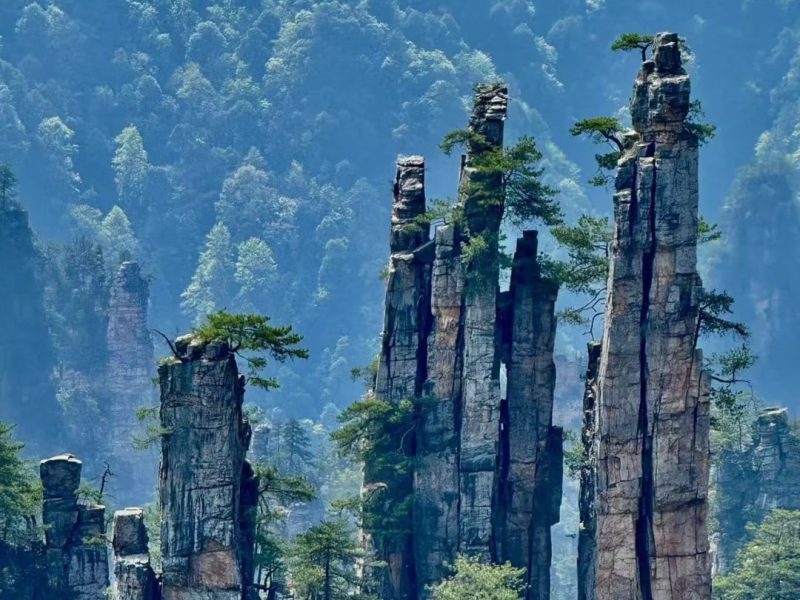Tianzi Mountain Sandstone Peaks Zhangjiajie Tianzi Mountain sandstone peaks in Zhangjiajie National Forest Park