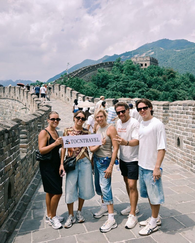TOCNTRAVEL guests visiting the Great Wall of China near Beijing