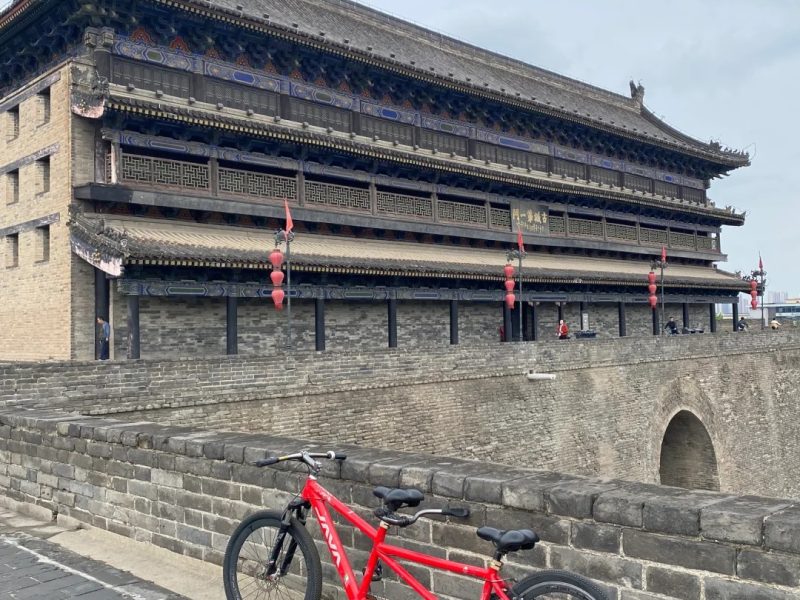 Xi’an Ancient City Wall Gate Tower Xi'an Ancient City Wall gate tower and old city landmark