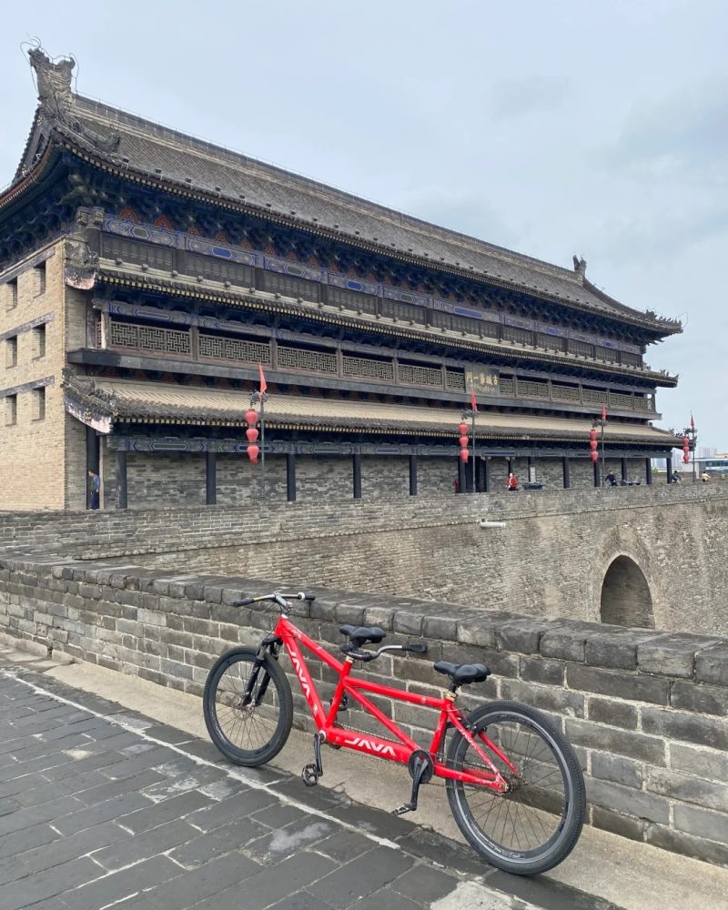 Xi'an Ancient City Wall gate tower and old city landmark