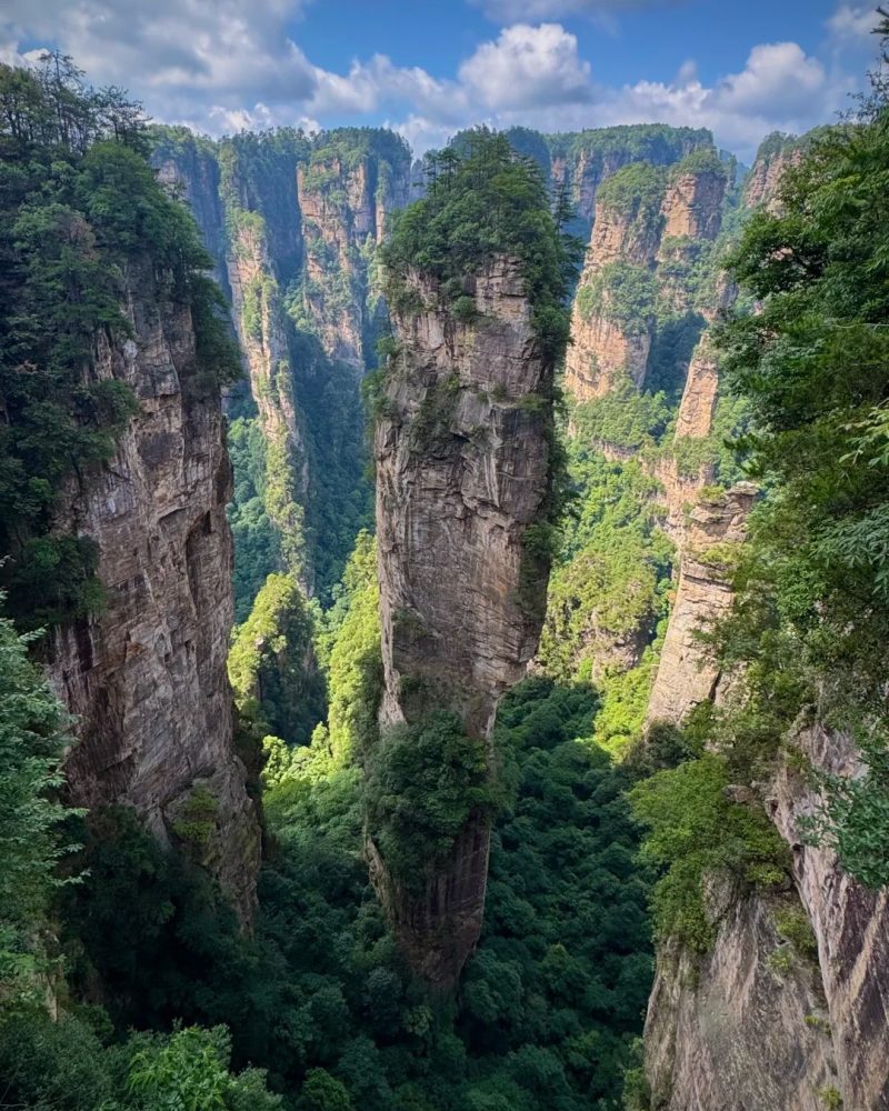 Avatar-like sandstone peaks in Zhangjiajie National Forest Park