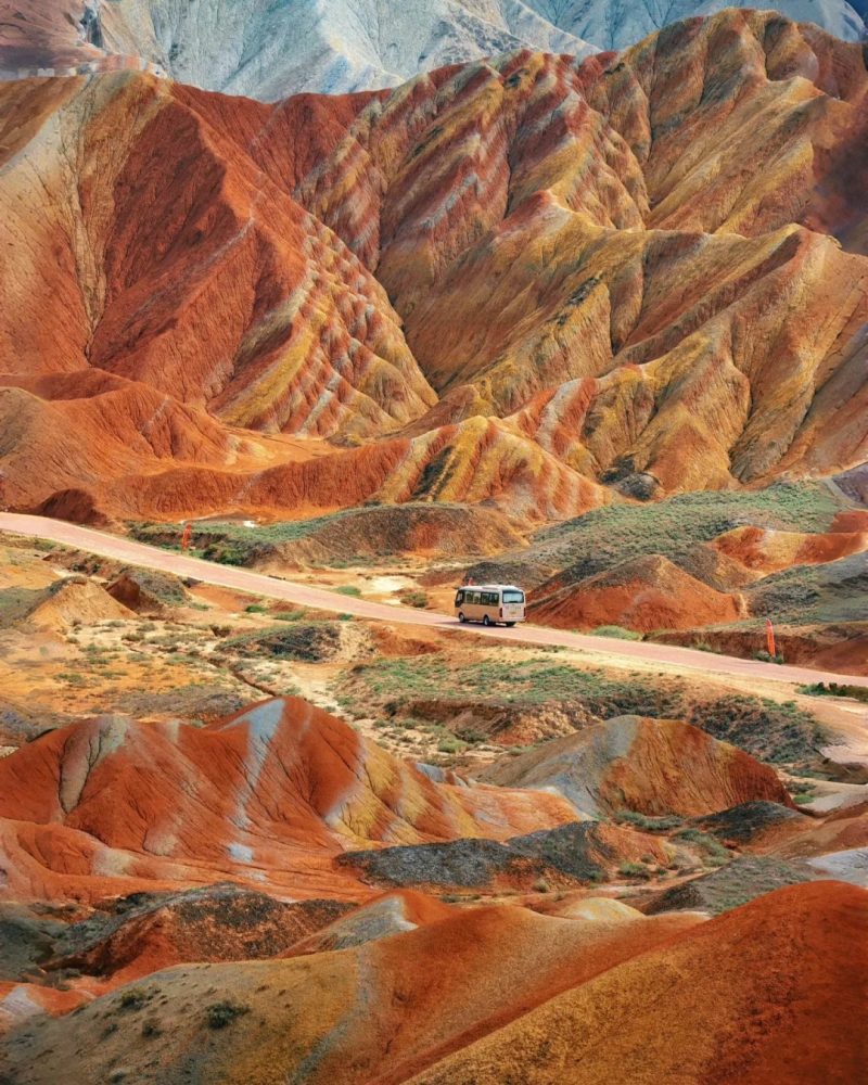 Zhangye Danxia Rainbow Mountains on the Silk Road section of a 30-day private China grand tour